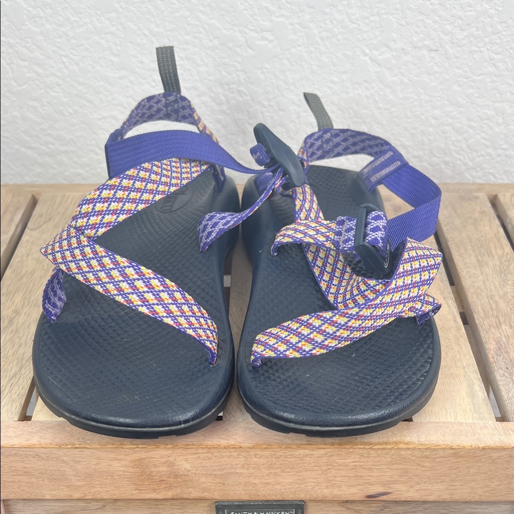 Chaco Women's Z/1 Echo tread Sandals in Purple and Orange Size 7